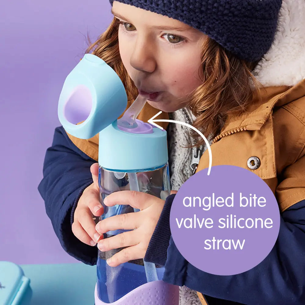 B.Box Disney Frozen Tritan Straw Water Bottle for Kids – 600ml, Durable &amp; Spill-Proof, BPA-Free, Easy Grip Design – Multicolour