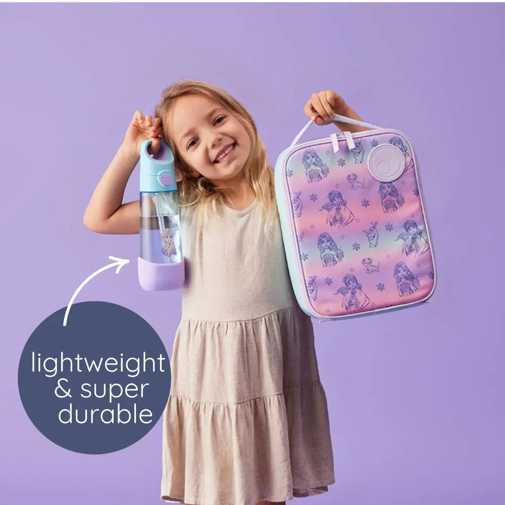 B.Box Disney Frozen Tritan Straw Water Bottle for Kids – 600ml, Durable &amp; Spill-Proof, BPA-Free, Easy Grip Design – Multicolour