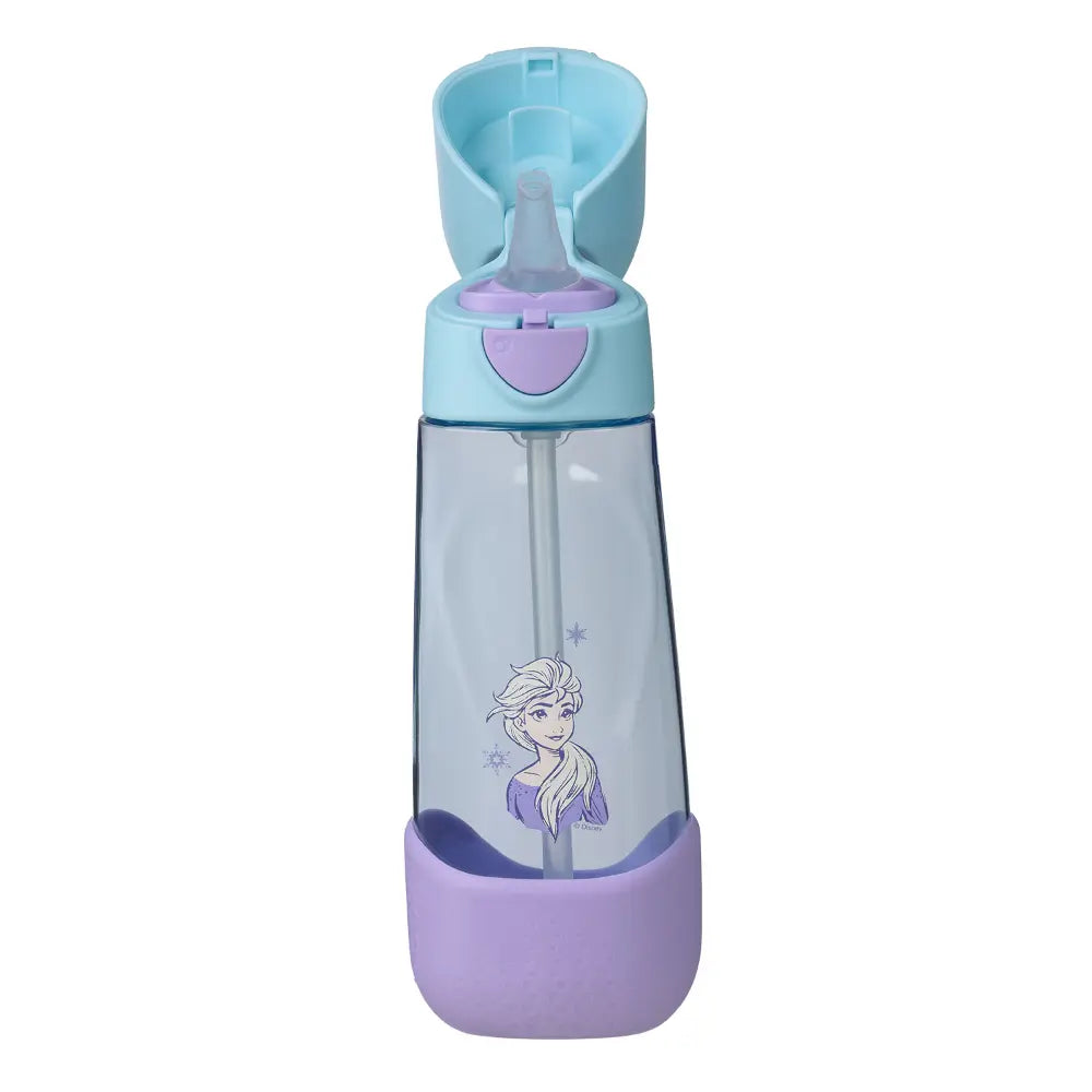 B.Box Disney Frozen Tritan Straw Water Bottle for Kids – 600ml, Durable &amp; Spill-Proof, BPA-Free, Easy Grip Design – Multicolour