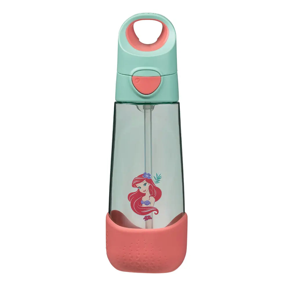 B.Box Disney Little Mermaid Tritan Straw Water Bottle for Kids – 600ml, Durable &amp; Spill-Proof, BPA-Free, Easy Grip Design – Multicolour