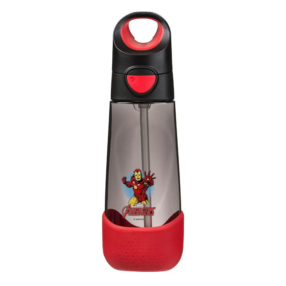 B.Box Avengers Tritan Straw Water Bottle for Kids – 600ml, Durable &amp; Spill-Proof, BPA-Free, Easy Grip Design – Multicolour