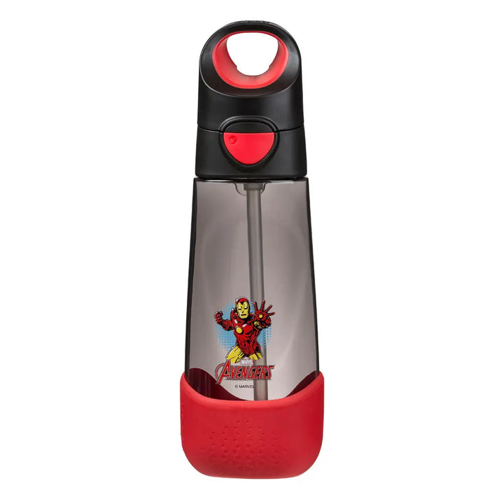 B.Box Avengers Tritan Straw Water Bottle for Kids – 600ml, Durable &amp; Spill-Proof, BPA-Free, Easy Grip Design – Multicolour