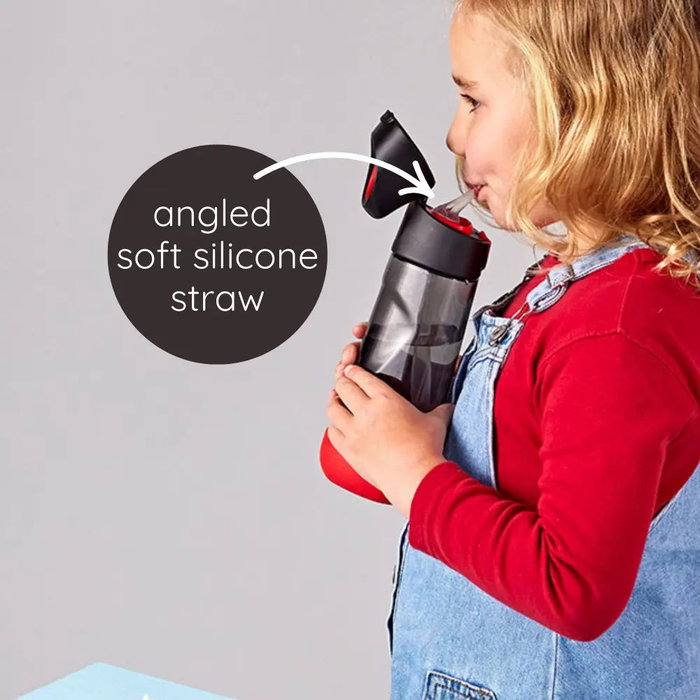 B.Box Avengers Tritan Straw Water Bottle for Kids – 600ml, Durable &amp; Spill-Proof, BPA-Free, Easy Grip Design – Multicolour