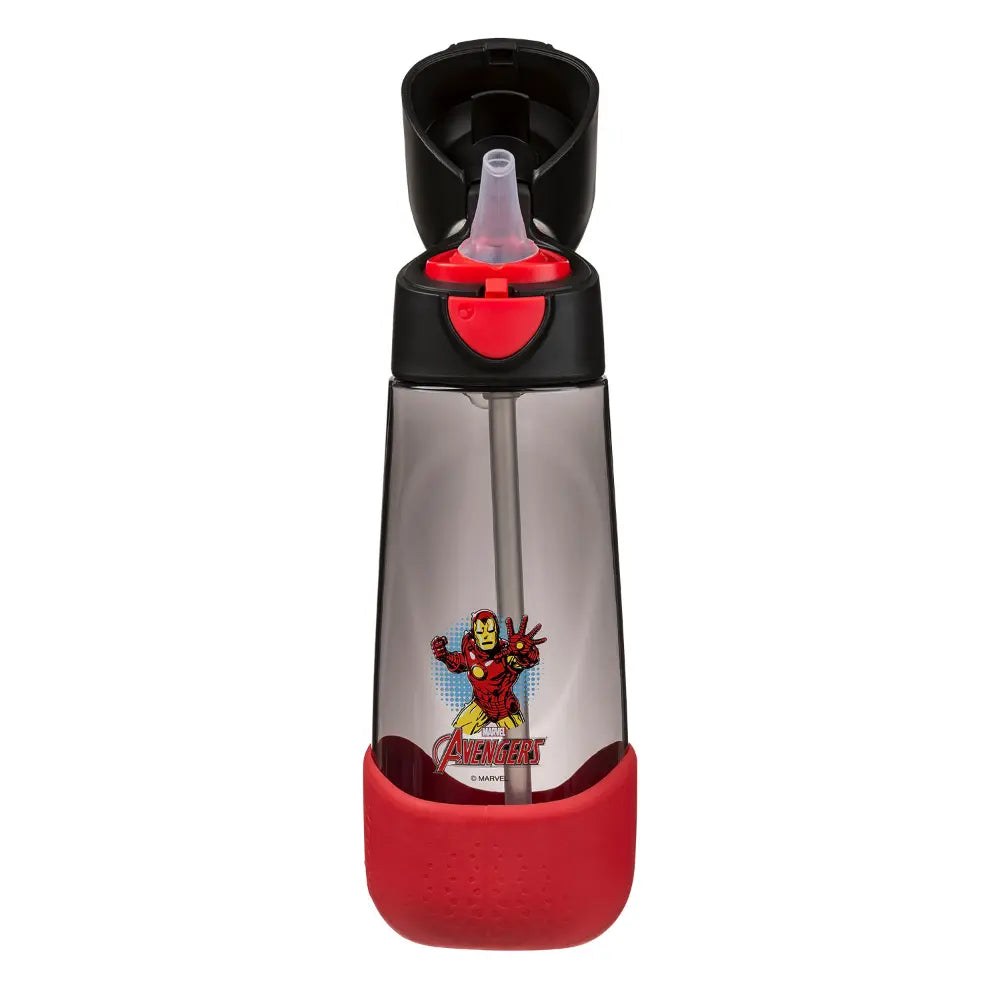 B.Box Avengers Tritan Straw Water Bottle for Kids – 600ml, Durable &amp; Spill-Proof, BPA-Free, Easy Grip Design – Multicolour