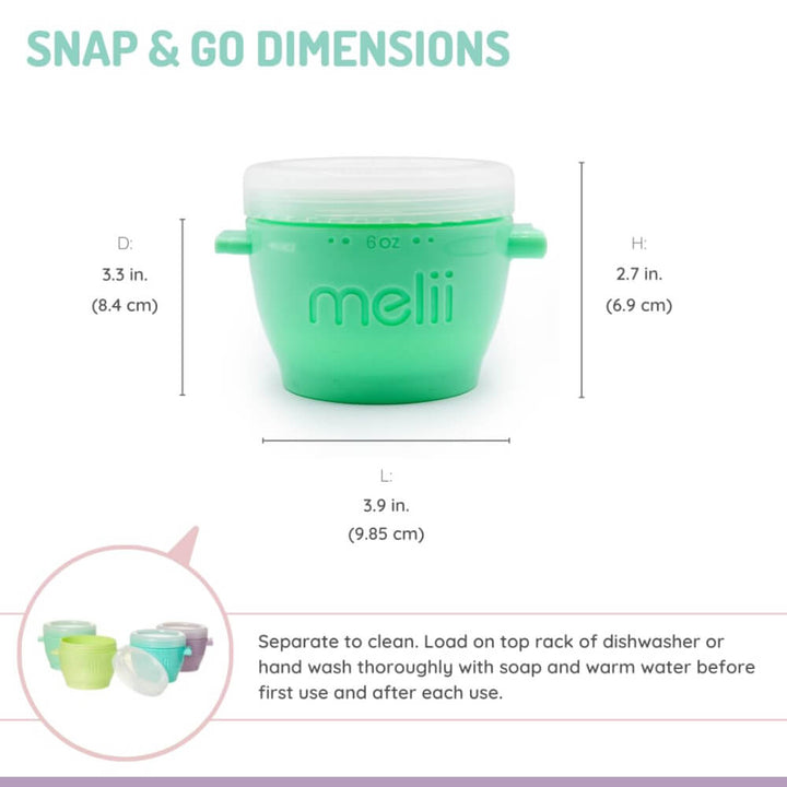 Melii Silicone Snap &amp; Go Pods - 4 piece set