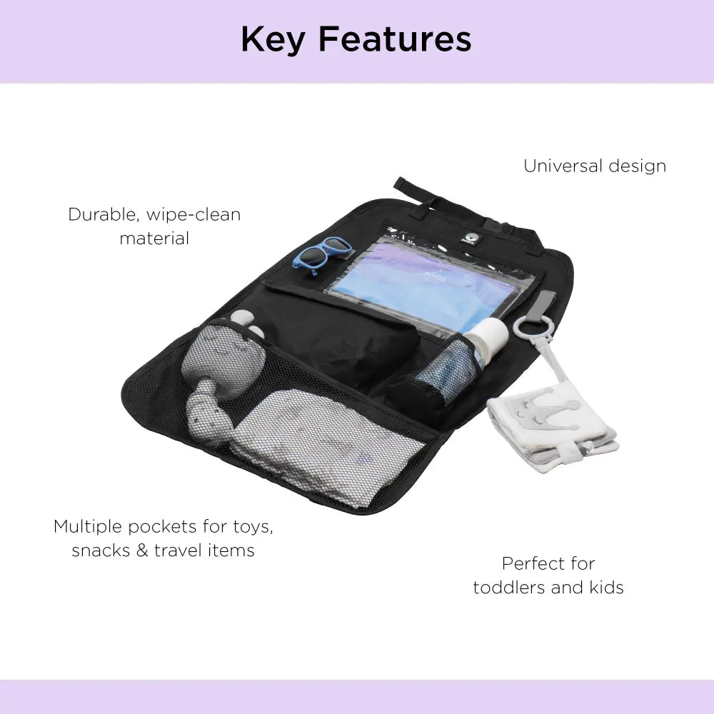 Dooky Back Seat Organiser – Universal Car Storage with Tablet Holder &amp; Multiple Pockets