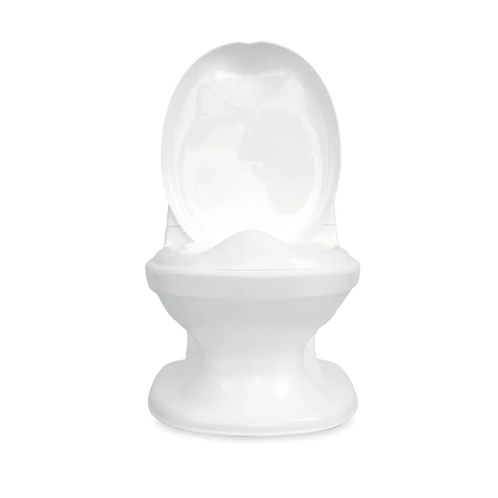 Nuby My Real Potty Training Toilet with Life-Like Flush Button &amp; Sound for Toddlers &amp; Kids, White