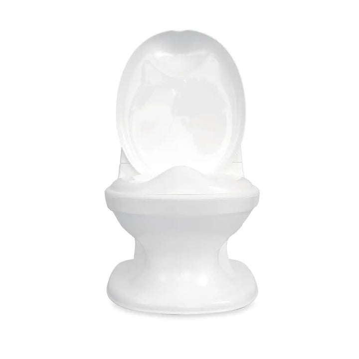 Nuby My Real Potty Training Toilet with Life-Like Flush Button &amp; Sound for Toddlers &amp; Kids, White
