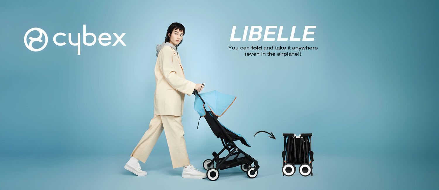 Cybex Libelle Ultra-Compact Travel Stroller - Ocean Blue – AllThingsBaby.com