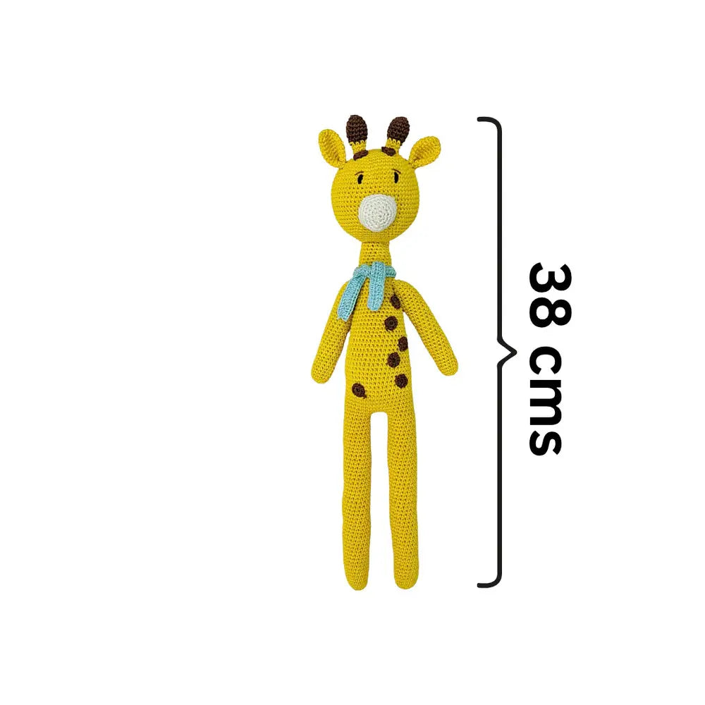 Happy Threads Harry the Giraffe – Handmade Crochet Toy for Cuddles &amp; Play