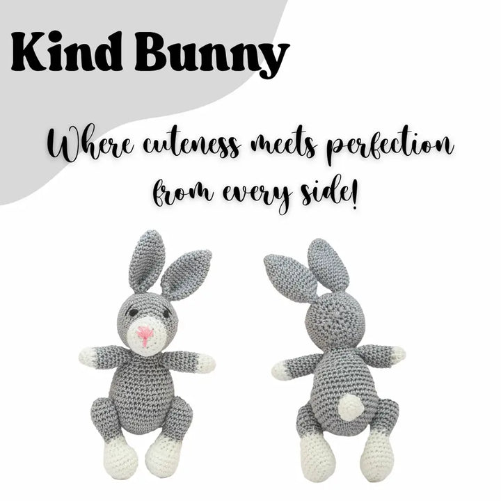 Happy Threads Soft and Snuggly Kind Bunny - Handmade Crocheted Toy