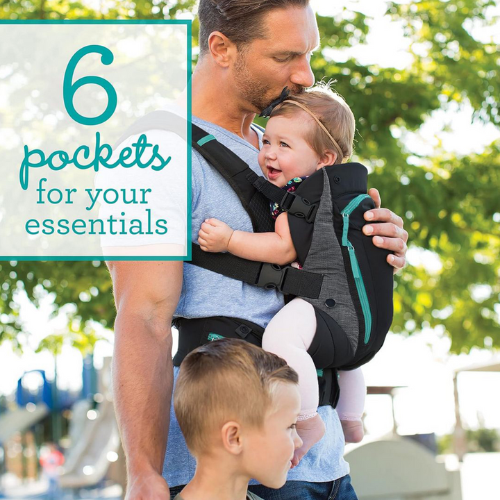 Infantino Carry On Multi-Pocket Carrier Grey &amp; Black