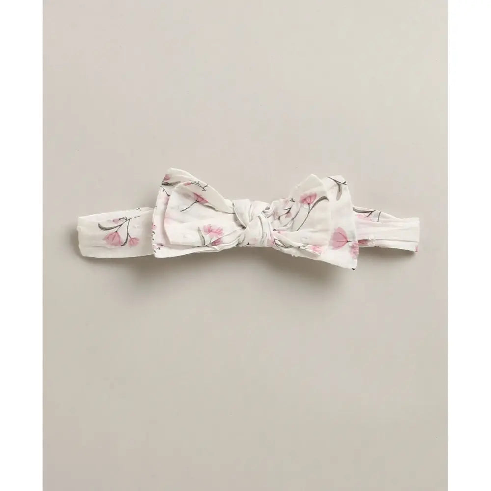 Sweetlime By As Organic Cotton Blossom Breeze Baby Dress With Hairband - White - 24-36M