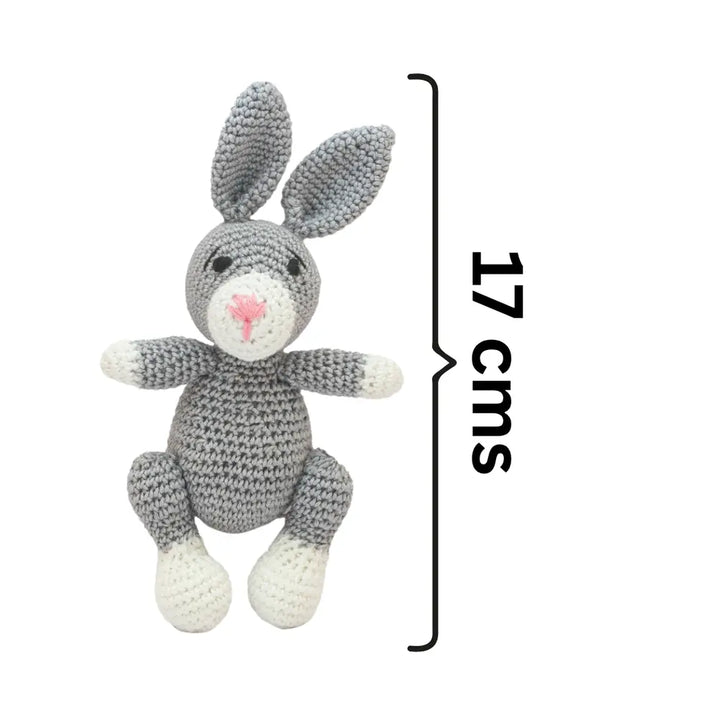 Happy Threads Soft and Snuggly Kind Bunny - Handmade Crocheted Toy