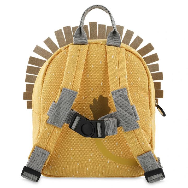 Trixie Small Kids Backpack for Toddlers | Lightweight Water-Repellent Daycare &amp; Travel Bag with Adjustable Padded Straps, Front Pocket &amp; Name Tag | 2 Years Onwards | Mr. Lion