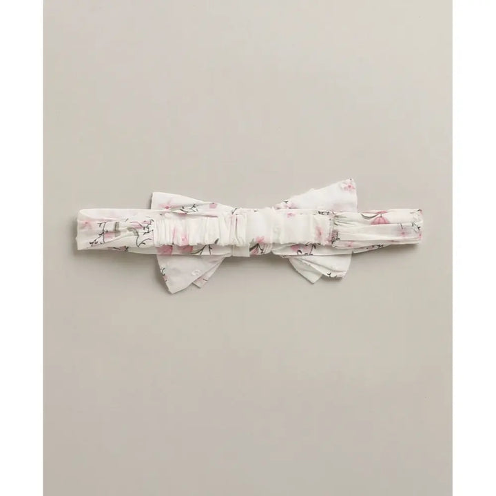 Sweetlime By As Organic Cotton Blossom Breeze Baby Dress With Hairband - White