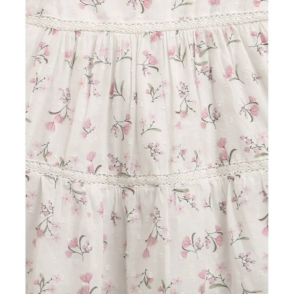 Sweetlime By As Organic Cotton Blossom Breeze Baby Dress With Hairband - White - 24-36M