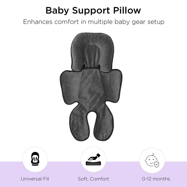 Dooky Baby Full Body Support Pillow for Car Seat &amp; Stroller – Grey