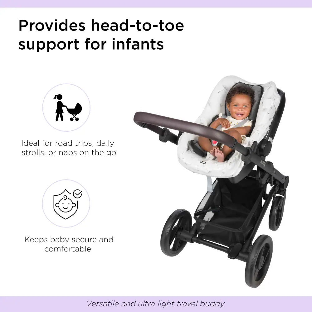 Dooky Baby Full Body Support Pillow for Car Seat &amp; Stroller – Grey