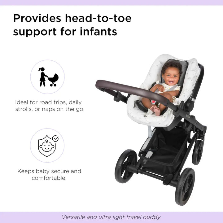 Dooky Baby Full Body Support Pillow for Car Seat &amp; Stroller – Grey