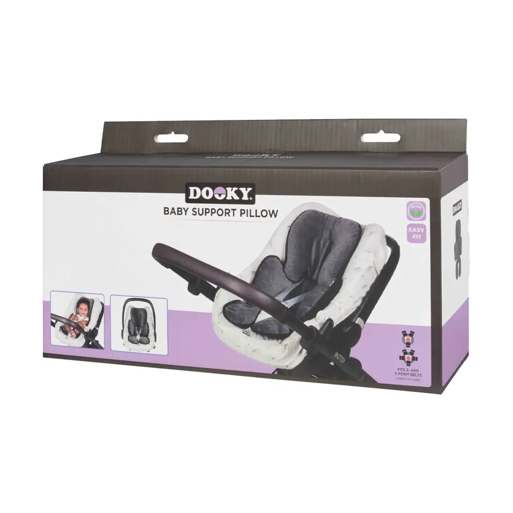 Dooky Baby Full Body Support Pillow for Car Seat &amp; Stroller – Grey