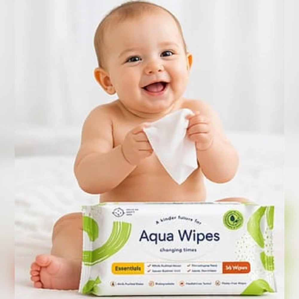 Aqua Wipes "ESSENTIALS" - 56 Wipes Per Pack