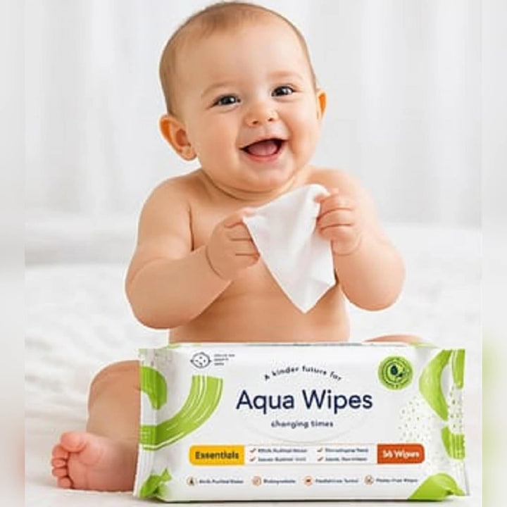 Aqua Wipes "ESSENTIALS" - 56 Wipes Per Pack