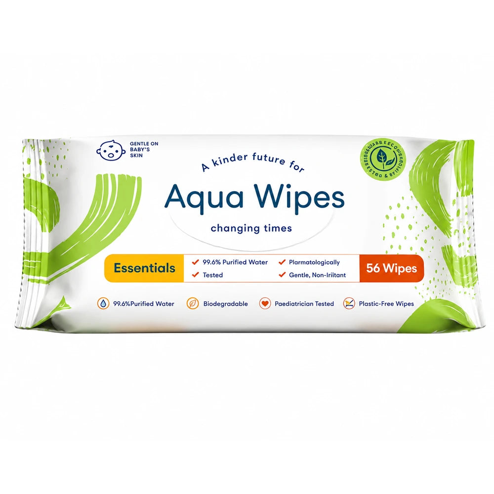 Aqua Wipes "ESSENTIALS" - 56 Wipes Per Pack