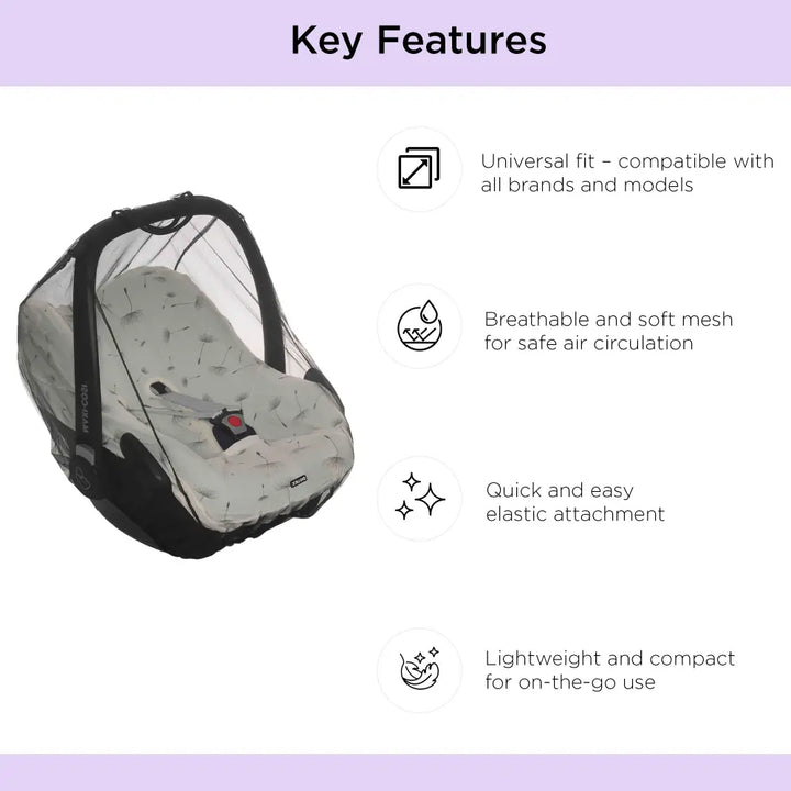Dooky Baby Car Seat Mosquito Net 0+ | Breathable &amp; Lightweight -  Universal