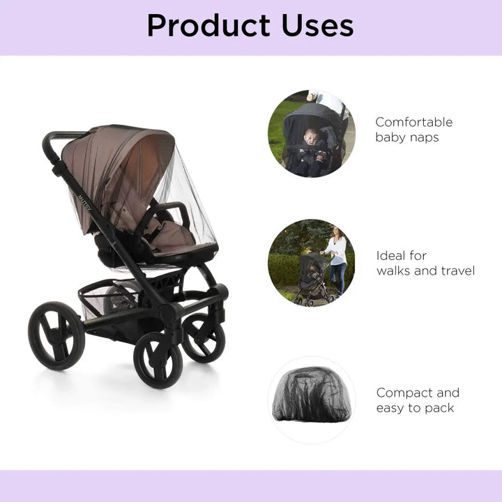 Dooky Baby Stroller Mosquito Net – Breathable &amp; Lightweight - Universal