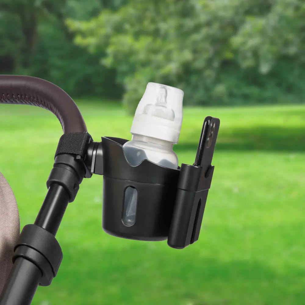Dooky 2-in-1 Stroller Cup &amp; Phone Holder | Universal - Black