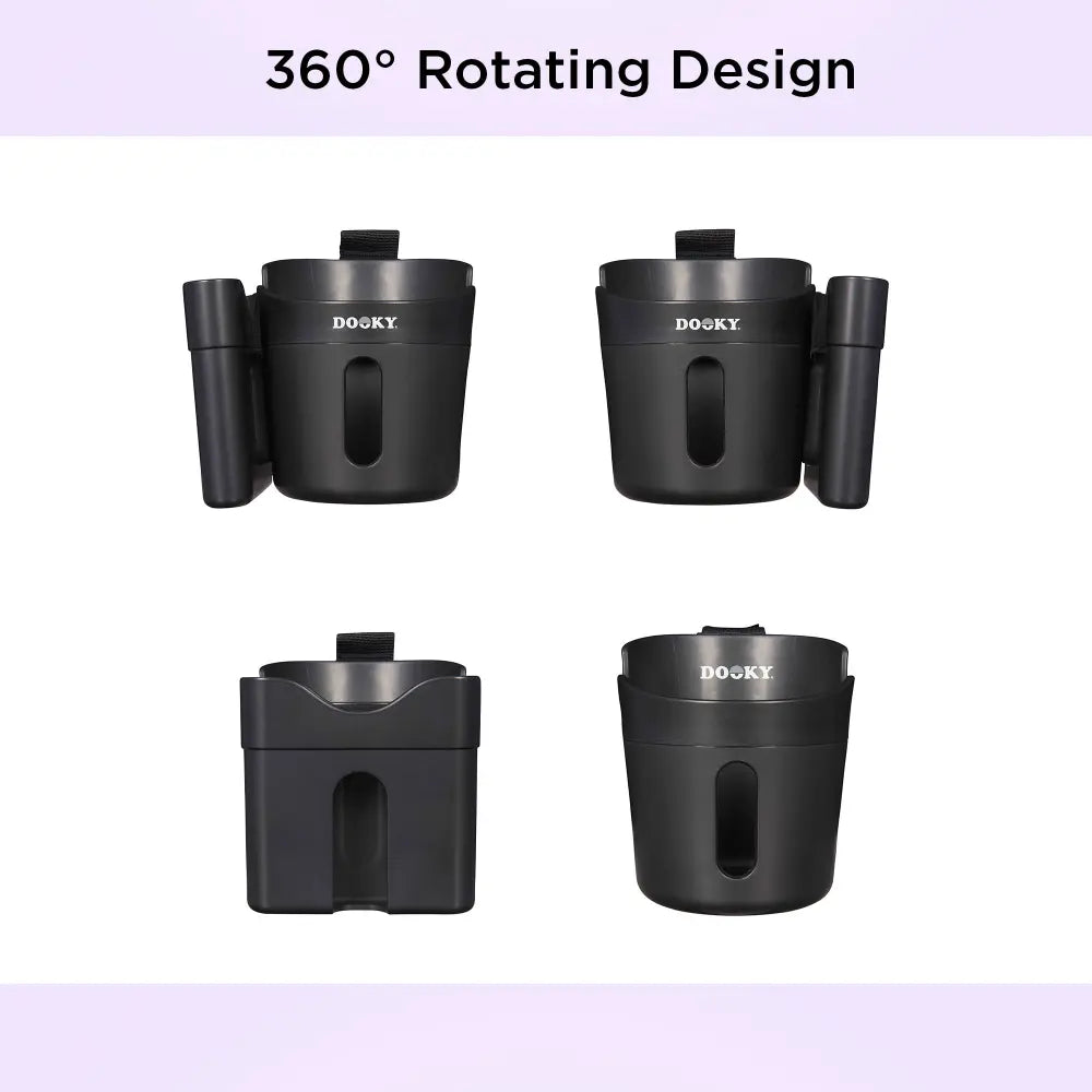 Dooky 2-in-1 Stroller Cup &amp; Phone Holder | Universal - Black