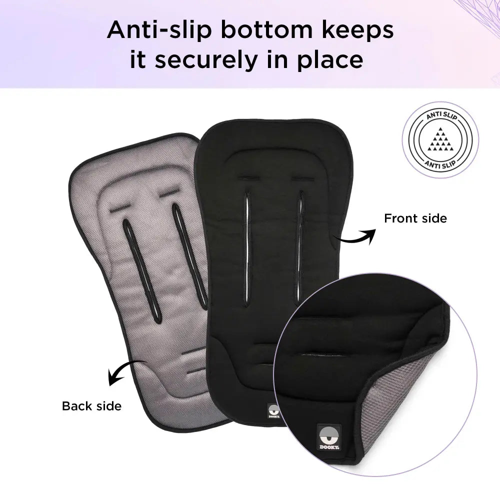 Dooky Universal Buggy Seat Liner for Baby Stroller &amp; Pram – Soft Breathable Cotton Padding, Reversible Cushion Insert, 5-Point Harness Compatible, Washable Pushchair Seat Pad for Infants &amp; Toddlers