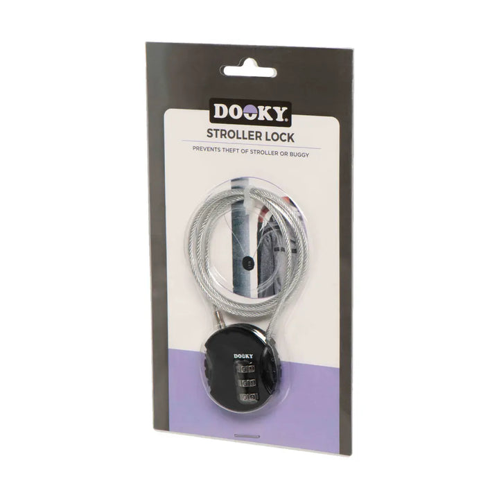 Dooky Stroller Lock with Combination Cable – Compact &amp; Secure