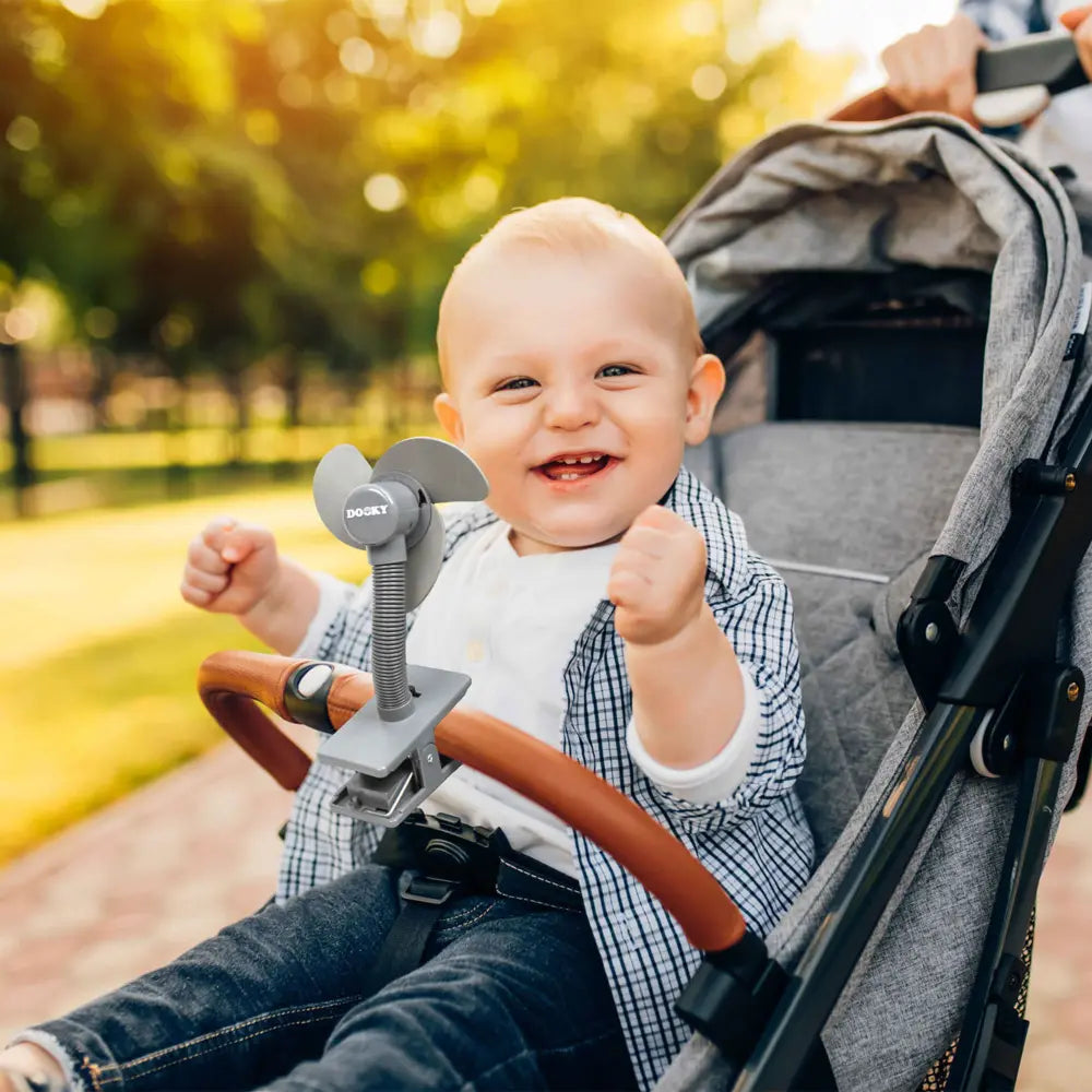 Dooky Universal Stroller Fan – Soft Foam - Clip On Design