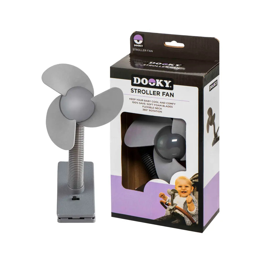 Dooky Universal Stroller Fan – Soft Foam - Clip On Design