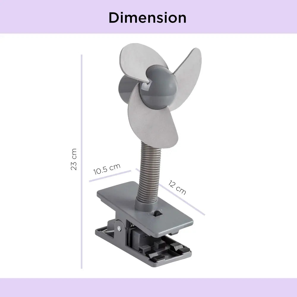 Dooky Universal Stroller Fan – Soft Foam - Clip On Design