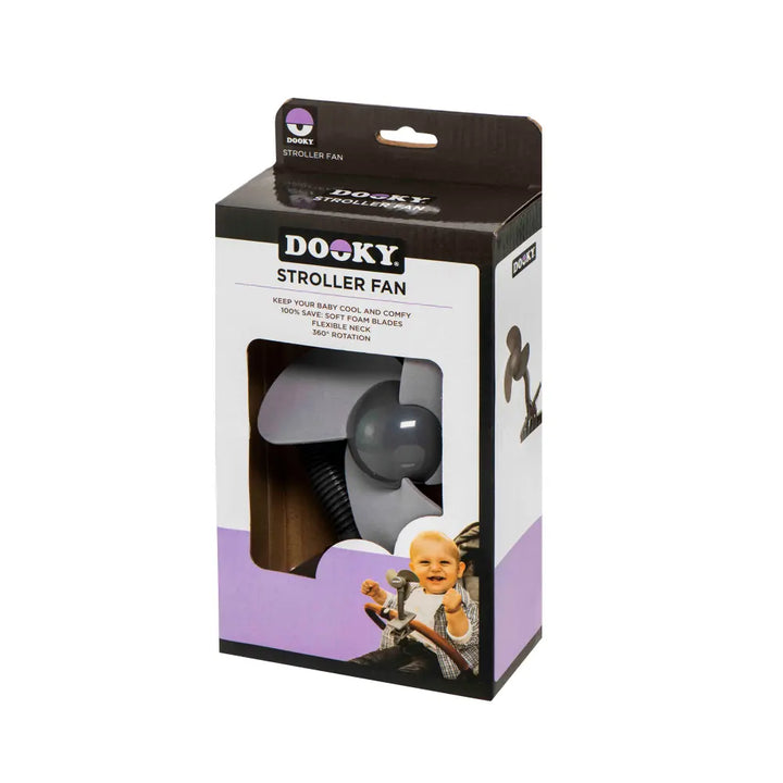 Dooky Universal Stroller Fan – Soft Foam - Clip On Design