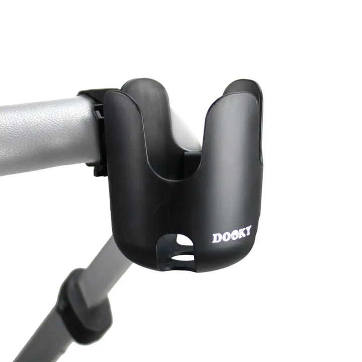 Dooky Universal Stroller Cup Holder – 360° Adjustable Anti-Slip Pram Bottle Holder, Unbreakable Drink &amp; Coffee Cup Stand for Baby Stroller &amp; Bicycle