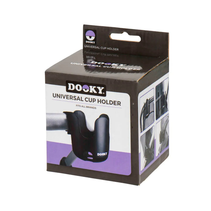Dooky Universal Stroller Cup Holder – 360° Adjustable Anti-Slip Pram Bottle Holder, Unbreakable Drink &amp; Coffee Cup Stand for Baby Stroller &amp; Bicycle