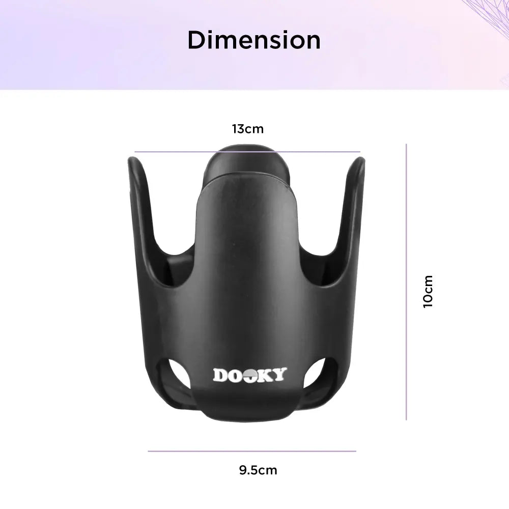 Dooky Universal Stroller Cup Holder – 360° Adjustable Anti-Slip Pram Bottle Holder, Unbreakable Drink &amp; Coffee Cup Stand for Baby Stroller &amp; Bicycle