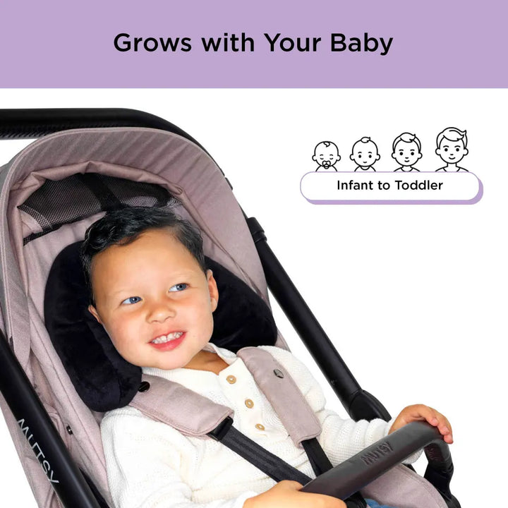 Dooky Buggy Pillow – Soft &amp; Breathable Baby Stroller Head &amp; Neck Support Cushion, Universal Pram &amp; Car Seat Headrest for Newborn &amp; Infant, Machine Washable Travel Support Pillow