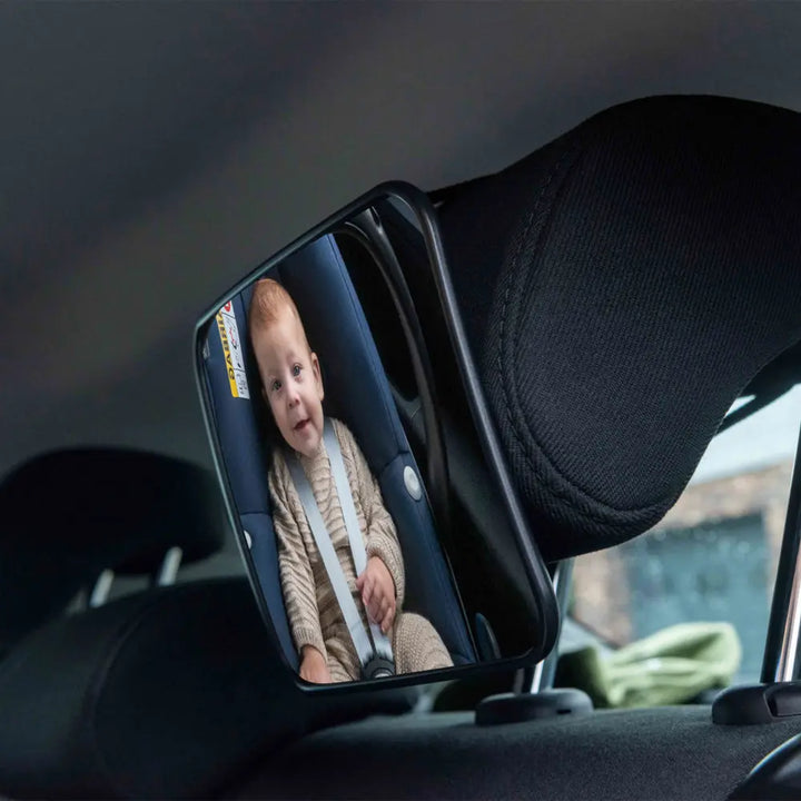 Dooky Small Baby Car Mirror for Rear Facing Seat – Compact Shatterproof Back Seat Baby Mirror, Adjustable Headrest Mount Mini Infant Car Seat Mirror, Clear Convex View Safety Baby Observation Car Mirror