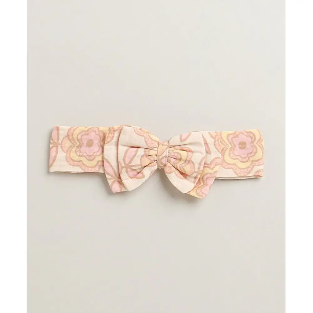 Sweetlime By As Groovy Bloom Smocked Cotton Romper &amp; Hairband Co-ord Set - Beige