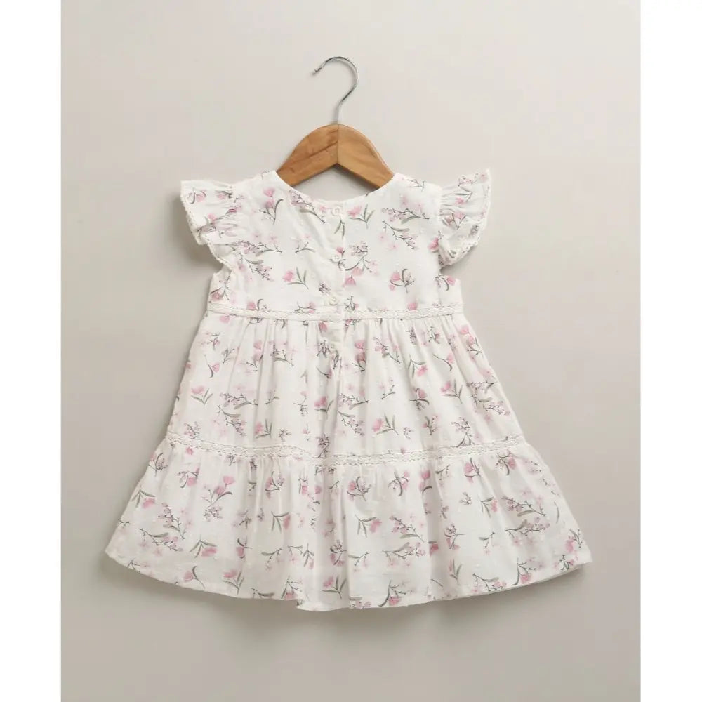 Sweetlime By As Organic Cotton Blossom Breeze Baby Dress With Hairband - White - 24-36M