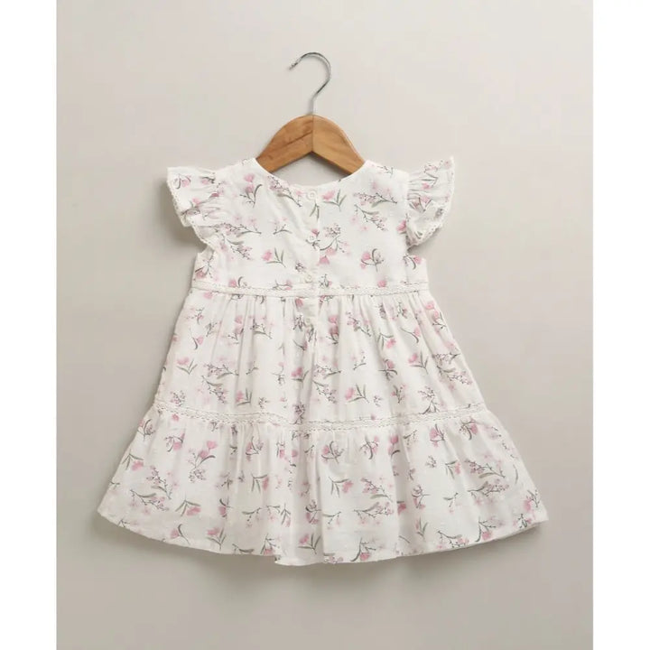 Sweetlime By As Organic Cotton Blossom Breeze Baby Dress With Hairband - White - 24-36M