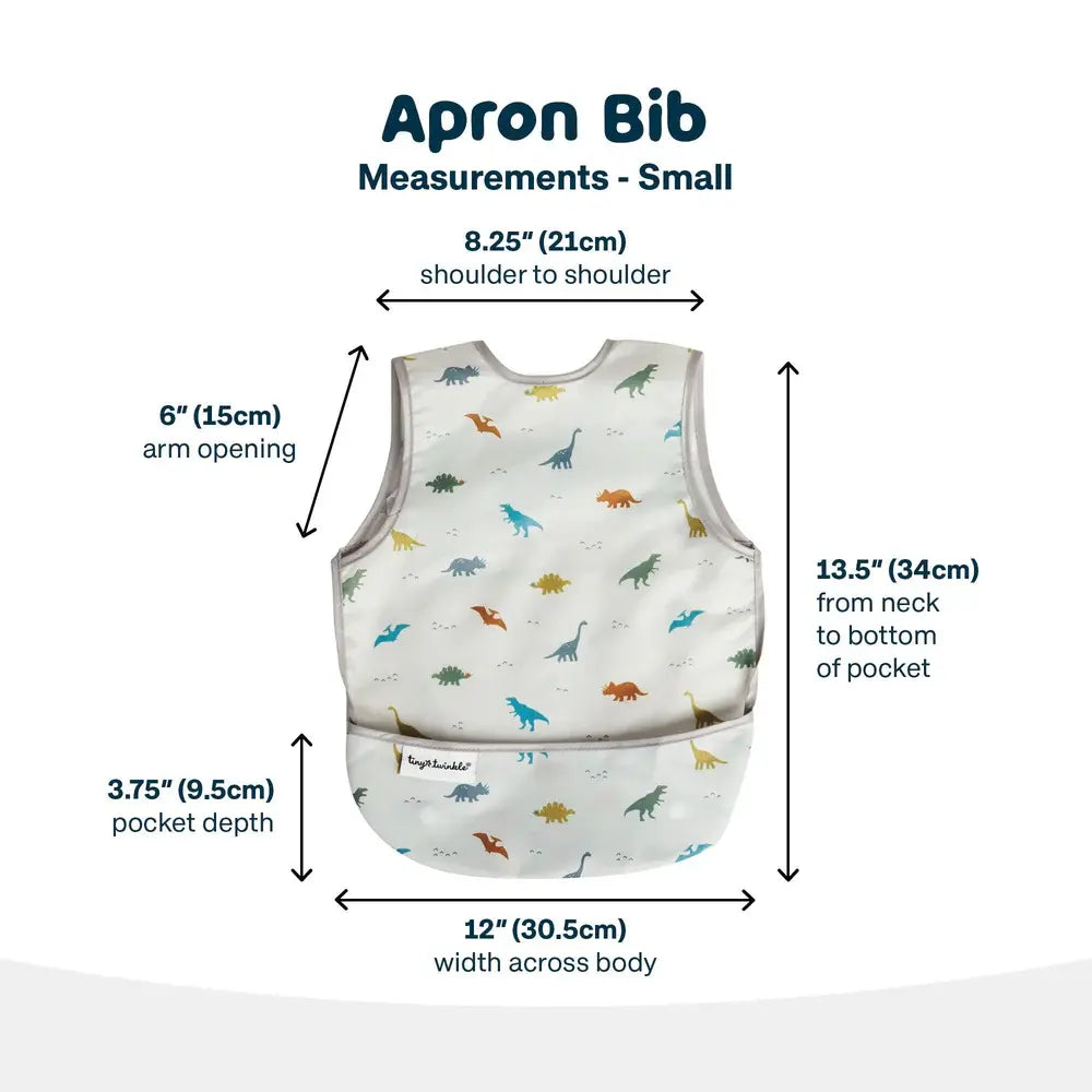 Tiny Twinkle - Mess-Proof Apron Bib - Beige Checker