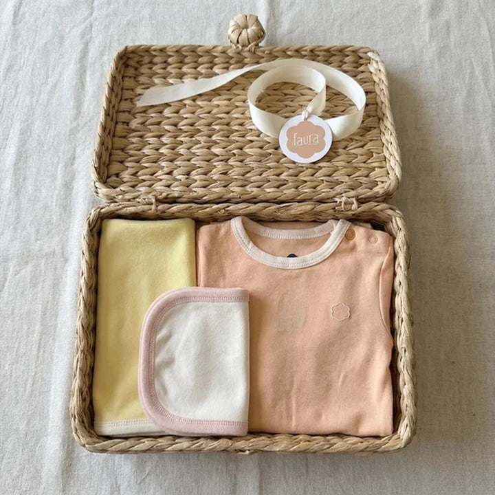 Faura Unisex Banana Cotton Just Born Gift Set - Peach
