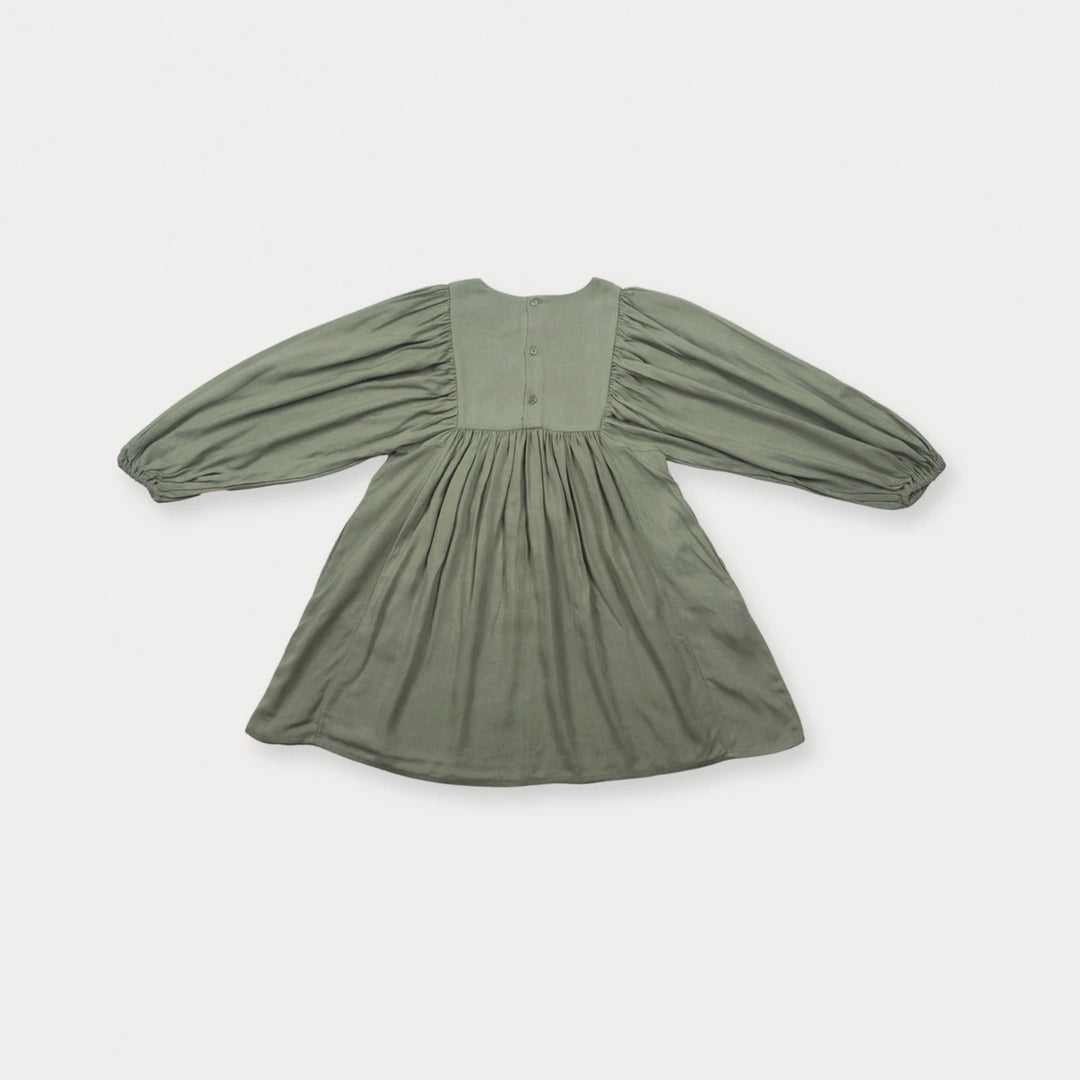 Early Sunday Belle Dress For Girls - Sage Green