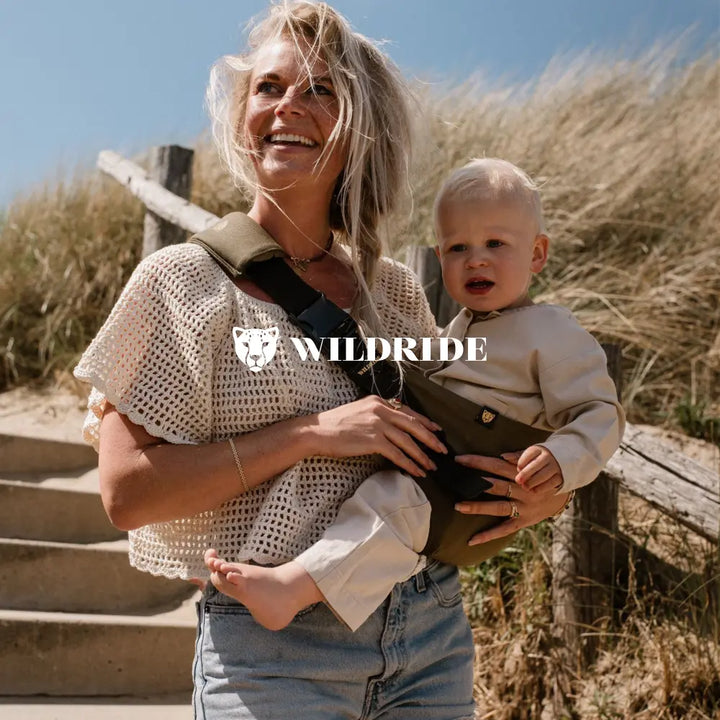 Wildride Toddler Carrier | Lightweight 100% Cotton Hip Seat Baby Carrier for Toddlers 9 Months–4 Years | Ergonomic, Portable &amp; Travel-Friendly Child Carrier | Comfortable Alternative to Stroller for Everyday Use - Army Green